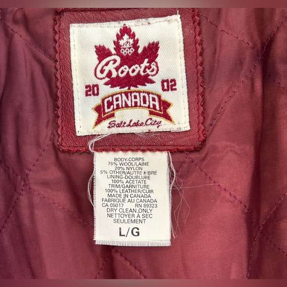 VTG Y2K Roots Canada Men’s Varsity Bomber Jacket 2002 Salt Lake City Olympics L - Picture 11 of 12
